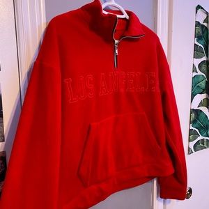 Cropped Los Angeles 1/4 Zip Sweater